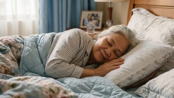 Una buena calidad del sueño se asocia con un menor riesgo de depresión en adultos mayores.